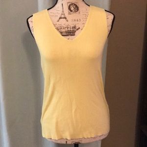 Pale yellow knit tank.  Cato brand.